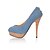 abordables Escarpins femme-Femme Chaussures à Talons Talon Aiguille Confort De plein air Toile Bleu Roi Bleu de minuit