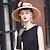 billige Festhatte-Hatte Hovedtøj Almindelig Twill Bowler- / Cloche-hat Solhat Bryllup Valentinsdag Kentucky Derby Hesterace Melbourne Cup Glamour Elegant og luksuriøst Romantik Med Sommerfugl Split Slidse Medaljon