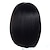 cheap Black &amp; African Wigs-Black Wigs for Women Synthetic Wig Straight Kardashian Bob Wig Medium Length Natural Black #1B Synthetic Hair 12 Inch Women African American Wig with Bangs