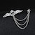 voordelige Spelden &amp; Broches-heren zirconia broches stijlvol schakel / ketting creatieve vleugels statement mode britse broche sieraden zilver goud voor feest dagelijks herfst bruiloft