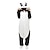 cheap Kigurumi Pajamas-Adults&#039; Kigurumi Pajamas Nightwear Camouflage Panda Onesie Pajamas Polar Fleece Black / White Cosplay For Men&#039;s Women&#039;s Boys&#039; Animal Sleepwear Cartoon Festival / Holiday Costumes / Couple&#039;s