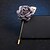 cheap Pins and Brooches-Women&#039;s Brooches Classic Stylish Roses Flower Fashion Vintage British Imitation Diamond Brooch Jewelry Wine Navy Pearl Pink For Party Daily