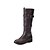 זול Damstövlar-Women&#039;s Boots Low Heel Round Toe Fashion Boots Daily Party &amp; Evening PU Mid-Calf Boots White / Black / Brown