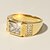 cheap Rings-Band Ring Classic Gold Brass Imitation Diamond 24K Gold Plated Believe Fashion Classic Holiday 1pc 7 8 9 10 11 / Men&#039;s / Solitaire