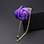 זול סיכות-סיכות גברים בסגנון וינטג&#039; מסוגנן ורדים פרח אופנה קלאסית תכשיטי סיכה בריטית יין שחור כהה למסיבה חתונה יומית בסתיו