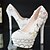 cheap Wedding Shoes-Women&#039;s Wedding Shoes Spring &amp;  Fall Stiletto Heel Round Toe Wedding Party &amp; Evening Rhinestone / Crystal / Pearl Anime Solid Colored PU White