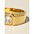 זול טבעות-טבעת הטבעת קלאסי זהב פליז יהלום מדומה מצופה זהב 24 קראט יָקָר פאר אופנתי קלסי 1 pc 7 8 9 10 11 / בגדי ריקוד גברים