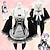 cheap Anime Costumes-Inspired by Re:Zero Starting Life in Another World kara hajimeru isekai seikatsu Princess Maid Costume Rem Anime Cosplay Costumes Japanese Cosplay Suits Lace Long Sleeve Cravat Dress Sleeves For