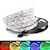 abordables Bandes Lumineuses LED-5m 16.4ft led bandes lumineuses rvb tv rétro-éclairage chambre cuisine décor 300x5050smd ir 44key télécommande auto-adhésif changement de couleur