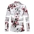 cheap Men&#039;s Graphic Shirts-Men&#039;s Shirt Graphic Shirt Floral Collar Red Blue Green Plus Size Valentine&#039;s Day Daily Long Sleeve Print Clothing Apparel Designer Basic