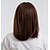 cheap Human Hair Capless Wigs-Human Hair Blend Wig Straight Bob Brown Natural Hairline Capless Women&#039;s Brown 14 inch Daily Wear