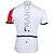 baratos Roupa de Ciclismo Feminino-ILPALADINO Homens Manga Curta Camisa para Ciclismo Verão Poliéster Branco + azul Retalhos Moto Camisa / Roupas Para Esporte Blusas Ciclismo de Montanha Ciclismo de Estrada Resistente Raios