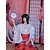 tanie Kostiumy anime-Zainspirowany przez InuYasha Kikyo / Miko Anime Kostiumy cosplay Japoński Garnitury cosplay / Kimono Solidne kolory Długi rękaw Top / Spodnie Na Męskie / Damskie