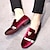 cheap Men&#039;s Slip-ons &amp; Loafers-Men&#039;s Loafers &amp; Slip-Ons Suede Shoes Dress Shoes Plus Size Driving Loafers Casual Chinoiserie Christmas Xmas Party &amp; Evening Faux Leather Wear Proof Loafer Black Red Blue 3D Fall Winter