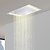 ieftine Duș de tavan de lux-Baterii de duș cromate 500*360 baterie de ploaie Cap de duș cu LED din oțel inoxidabil 304 montat pe tavan, sistem de cap de duș cu efect de ploaie de lux cu 110v~220v alternant întrerupător de