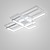 cheap Dimmable Ceiling Lights-90cm LED Ceiling Lights 3-Light Linear Flush Mount Ambient Light Dimmable Painted Finishes Metal Aluminum Geometric Pattern Modern Simple ONLY DIMMABLE WITH REMOTE CONTROL