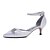 رخيصةأون أحذية الزفاف-نسائي مضخات D&#039;Orsay كعب عالي أحذية الزفاف مشبك كعب القطة حذاء براس مدبب ستان شريط الكاحل أسود أبيض كريستال