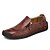 ieftine Saboți și Mocasini Bărbați-Bărbați Pantofi de confort Nappa Leather / Piele Primavara vara Mocasini &amp; Balerini Negru / Maro Deschis / Maro Închis / EU40
