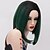 voordelige Synthetische trendy pruiken-Wig Accessories Recht Minaj Stijl Middelste stuk Zonder kap Pruik Groen Zwart / Donkergroen Synthetisch haar 12 inch(es) Dames Modieus Design Groen Pruik Kort