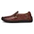 voordelige Hereninstappers &amp; loafers-Heren Comfort schoenen Nappaleer / Leer Lente zomer Loafers &amp; Slip-Ons Zwart / Lichtbruin / Donker Bruin / EU40