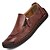 voordelige Hereninstappers &amp; loafers-Heren Comfort schoenen Nappaleer / Leer Lente zomer Loafers &amp; Slip-Ons Zwart / Lichtbruin / Donker Bruin / EU40