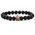 billige Herrearmbånd-Herre Vulkansk stein Vedhend Armband Perlearmbånd Perler Kreativ chakra trendy equilibrio Stein Armbånd Smykker Svart / Sølv / Rose Gull Til Daglig