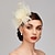 cheap Fascinators-Feather / Net Kentucky Derby Hat / Fascinators / Headpiece with Feather / Floral / Flower 1pc Wedding / Horse Race / Ladies Day Headpiece