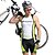 זול בגדי טריאתלון לנשים-Nuckily Men&#039;s Short Sleeve Triathlon Tri Suit Green Stripes Bike Breathable Anatomic Design Ultraviolet Resistant Sports Polyester Spandex Stripes Triathlon Clothing Apparel / Stretchy / Advanced
