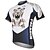 cheap Women&#039;s Cycling Clothing-ILPALADINO Men&#039;s Short Sleeve Cycling Jersey Summer Polyester Black+White Tiger Animal Bike Jersey Top Mountain Bike MTB Road Bike Cycling Ultraviolet Resistant Quick Dry Breathable Sports Clothing