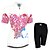 abordables Ensembles de vêtements pour hommes-Arsuxeo Femme Manches Courtes Maillot et Cuissard Velo Cyclisme Elasthanne Polyester Rouge Floral Botanique Vélo Cuissard  / Short Maillot Ensembles de Sport Respirable La peau 3 densités Séchage