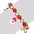 levne Módní náramky-Dámské Korálkový náramek Náramek s přívěškem Boncuklar Vánoční santa obleky Jelen dámy Klasické Módní Napodobenina perel Náramek šperky Červená Pro Vánoce Dar
