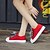 cheap Women&#039;s Sneakers-Women&#039;s Sneakers Comfort Shoes Daily Solid Colored Low Heel Casual PU Lace-up Black White Red