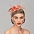Χαμηλού Κόστους Fascinators-κομψά καπέλα fascinators καπέλα από λινό διχτυωτό κάλυμμα κεφαλής Κεντάκι καπέλο ντέρμπι με κλιπ κεφαλόδεσμο φτερό λουλουδάτο διχτυωτό δίχτυ γάμου βραδινό πάρτι ιπποδρομιών γυναικεία ημερήσια καπέλα κεφαλής