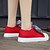 cheap Women&#039;s Sneakers-Women&#039;s Sneakers Comfort Shoes Daily Solid Colored Low Heel Casual PU Lace-up Black White Red