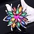 cheap Brooches-Women&#039;s Citrine Brooches Layered 3D Flower Ladies Colorful Vintage Rhinestone Gold Plated Brooch Jewelry Rainbow Champagne White For Evening Party Festival