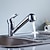 cheap Pullout Spray-Single Handle One Hole Kitchen faucet Chrome Pull-out Centerset Kitchen Taps Solid Brass Commercial Sprayer Kitchen Sink Faucets with Cold and Hot Water