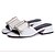 ieftine Sandale de Damă-Pentru femei Sandale Toc Îndesat Zilnic Nappa Leather Alb Negru