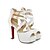 cheap Women&#039;s Sandals-Women&#039;s Sandals Chunky Heel Daily PU Summer White Black