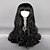 abordables Perruques de déguisement-sorcières/sorcier perruque cosplay costume perruque synthétique perruque cosplay perruque ondulé ondulé avec une frange perruque très long naturel noir cheveux synthétiques femmes noir cheveuxjoy