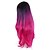 Недорогие Парики к костюмам-синтетический парик волнистый стиль средняя часть парик омбре длинные черные / розовые синтетические волосы 26 дюймов женская вечеринка классический синтетический фиолетовый парик омбре / да парик