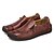 preiswerte Herrenpantoletten &amp; -slipper-Herrn Komfort Schuhe Nappaleder / Leder Frühling Sommer Loafers &amp; Slip-Ons Schwarz / Hellbraun / Dunkelbraun / EU40