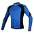 abordables Vêtements de cyclisme pour femmes-SANTIC Homme Manches Longues Maillot Velo Cyclisme Bleu Cyclisme Veste Maillot Hauts / Top Respirable Séchage rapide Résistant aux ultraviolets Des sports Polyester Lycra VTT Vélo tout terrain Vélo