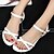 cheap Women&#039;s Sandals-Women&#039;s Sandals Plus Size Flat Heel Open Toe Casual Comfort Daily Buckle Solid Colored Nappa Leather Walking Shoes Summer Camel / White / Black