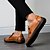 voordelige Hereninstappers &amp; loafers-Heren Comfort schoenen Nappaleer / Leer Lente zomer Loafers &amp; Slip-Ons Zwart / Lichtbruin / Donker Bruin / EU40