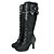 cheap Women&#039;s Boots-Women&#039;s Cosplay Boots Boots Fashion Boots Knee High Boots Daily Office &amp; Career Solid Colored Knee High Boots Winter Bowknot Pumps Round Toe Suede Lace-up Black