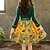 cheap Dresses-Girls&#039; Long Sleeve Floral Patchwork 3D Printed Graphic Dresses Streetwear Sweet Knee-length Cotton Polyester Dress Fall Winter Kids Daily Going out Ruched Print