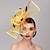 cheap Fascinators-Elegant &amp; Luxurious Feather Linen Rayon Kentucky Derby Hat Fascinators Headpiece with Feather Floral Flower 1PC Melbourne Cup Wedding Horse Race Ladies Day Headpiece