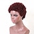 cheap Human Hair Capless Wigs-Human Hair Blend Wig Afro Curly Pixie Cut Machine Made Natural Black #1B Medium Brown Dark Wine Daily