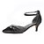 abordables Chaussures de mariée-Femme Escarpins Chaussures D&#039;Orsay Talon &amp; Pointe Chaussures de mariée Boucle Talon de chaton Bout pointu Satin Lanière de cheville Noir Blanche Ivoire