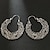 cheap Trendy Jewelry-Women&#039;s Earrings Vintage Enamel Mandala Lotus Hollow Hoop Dangle Earrings Antique Silver Gypsy Indian Tribal Ethnic Big Large Hoop